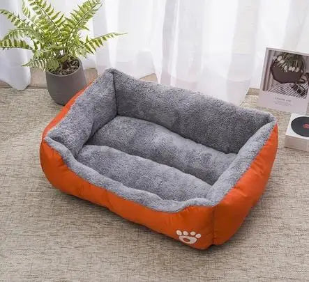 Casa grande para mascotas, cama para perros y gatos, estera larga de felpa para dormir profundo, cojín suave y cálido para perros pequeños, camas tranquilas para cachorros, Chihuahua