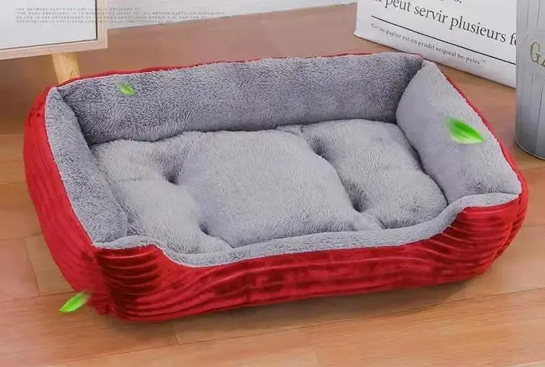 Casa grande para mascotas, cama para perros y gatos, estera larga de felpa para dormir profundo, cojín suave y cálido para perros pequeños, camas tranquilas para cachorros, Chihuahua