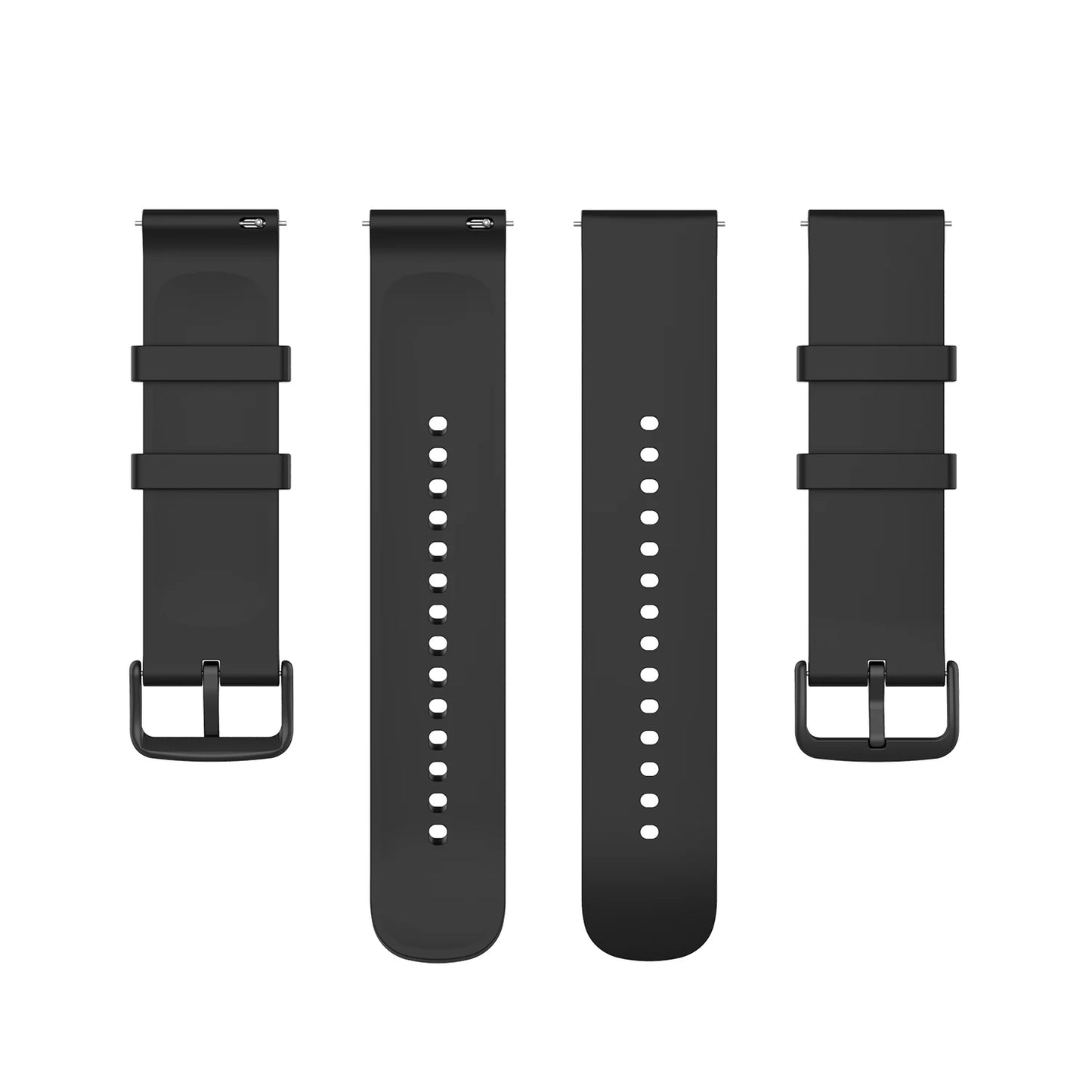 Correa de silicona para Huawei Watch GT 3 GT3 GT2 46 mm 42 mm Correa de silicona con hebilla negra con cola redonda