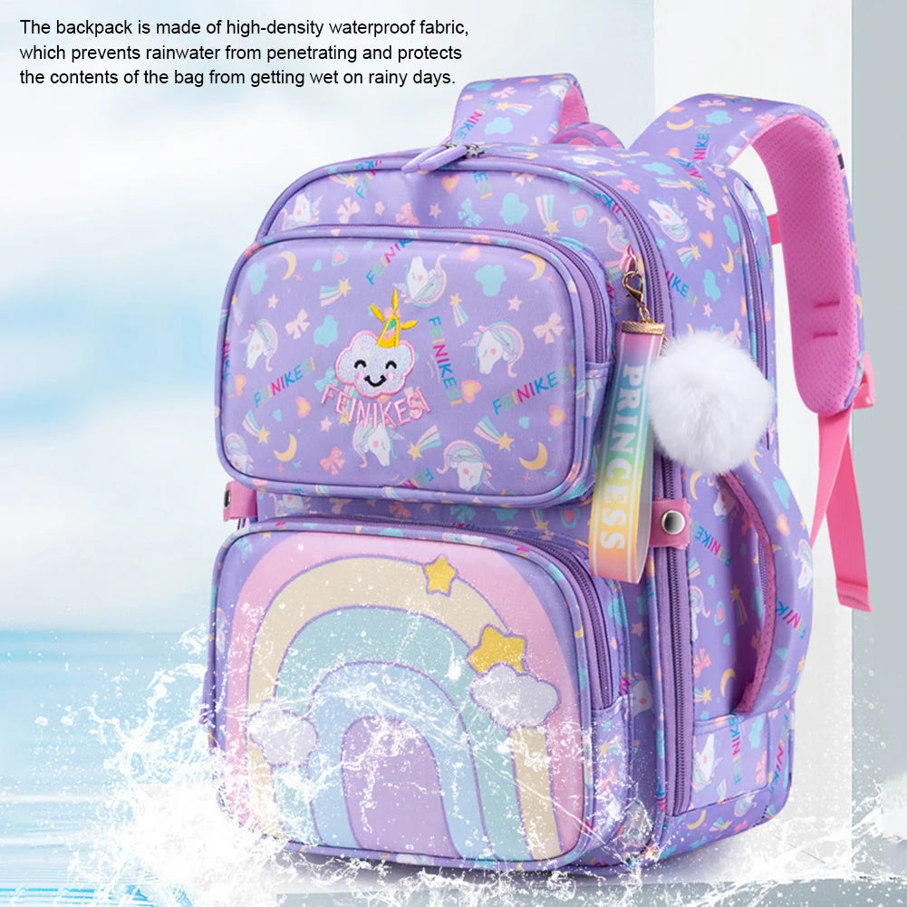 Mochila bonita para estudiantes de primaria, bolso versátil portátil elegante, bolsa transpirable para libros preescolares, regalo para la vuelta a la escuela para niñas