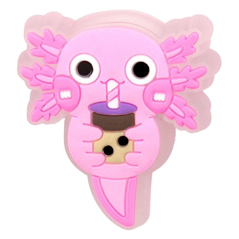 Decoración de colgante de zapato LED de corazón rosa para niñas, Pin de unicornio de búho y mariposa para sandalias, accesorios de hebilla de zueco de fútbol