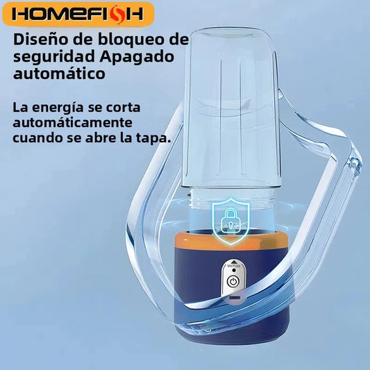 Licuadora Portátil Eléctrica con 6 Cuchillas, Multifuncional, para Jugos, Smoothies, Hielo y Procesamiento de Alimentos