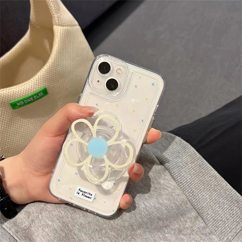 Mochila funda de teléfono de pato de dibujos animados para iPhone 14 Plus 7 8 X XS XR 11 12 13 Pro Max fundas de silicona con soporte