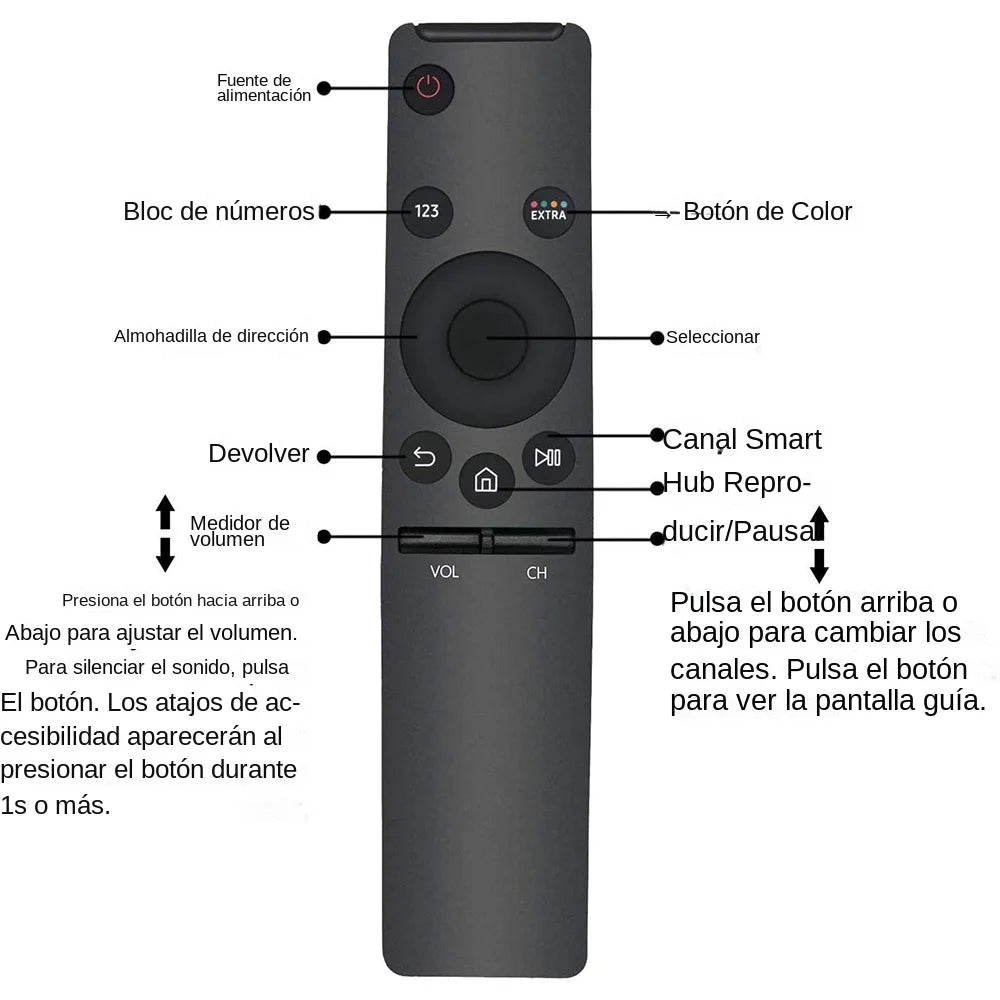 Control remoto por voz Universal para Samsung Smart TV, mando a distancia de repuesto LED QLED 4K 8K Crystal UHD HDR curvo para televisores Samsung