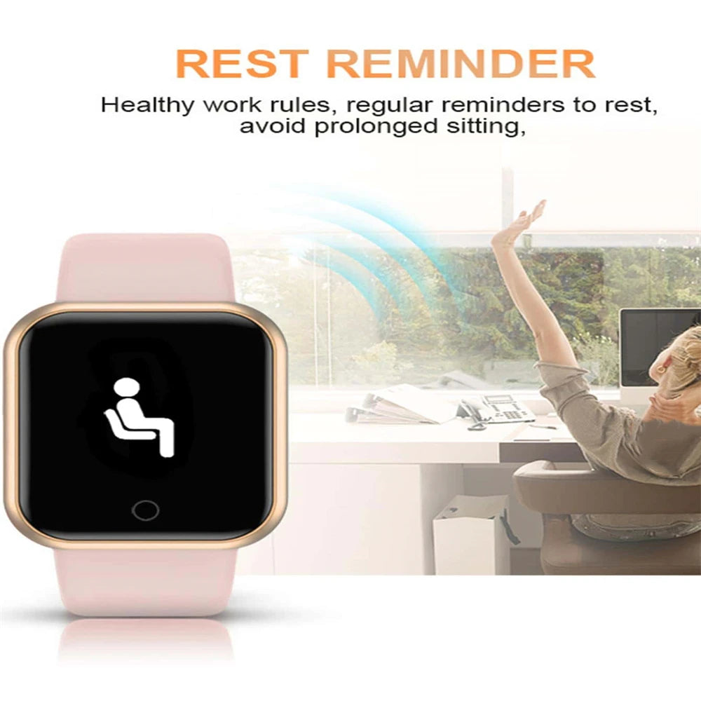 Reloj inteligente para mujeres y hombres, reloj de pulsera con Bluetooth, reproductor de teléfono conectado, música, Fitness, pulsera deportiva, Monitor de sueño, relojes digitales