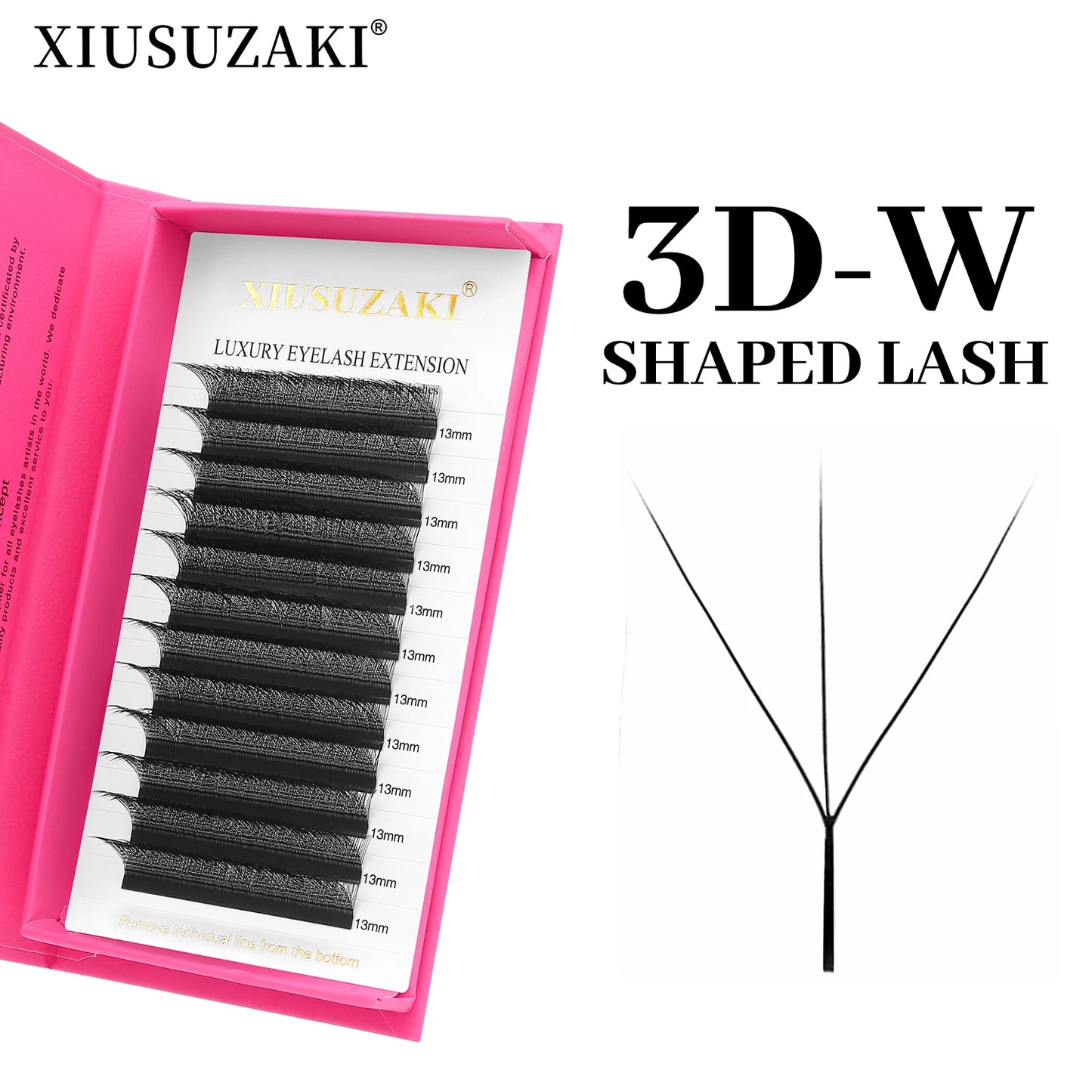 XIUSUZAKI pestañas en forma de W Bloom 2D 3D 4D 5D 6D 7D 8D floración automática ventiladores prefabricados extensiones de pestañas YY pestañas individuales