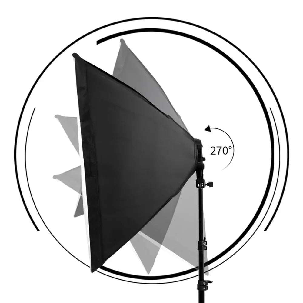 Kit de iluminación Softbox de 20w/30w/40w, Kit de iluminación de fotografía continua, bombilla E27, equipo de luces de estudio fotográfico para sesión de fotos