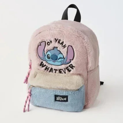 Mochila de Peluche Stitch 2026, Mochila Escolar Japonesa Azul con Diseño Divertido de Stitch, Mochila de Gran Capacidad para Estudiantes, Bolsa de Jardín de Infancia, Regalo para Niños