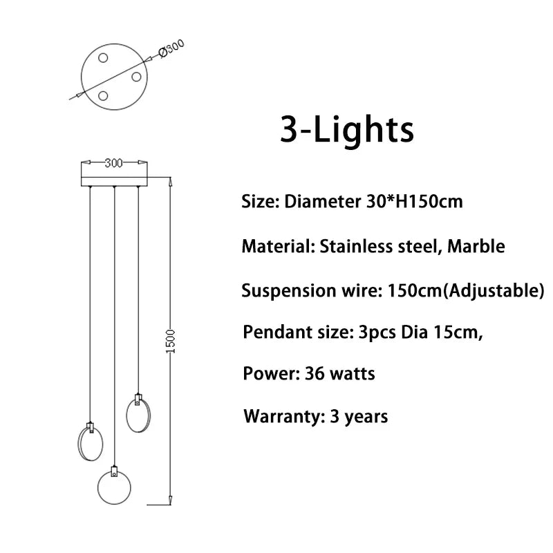 Luces colgantes largas modernas, lámpara colgante de cristal de mármol para escalera de lujo, decoración para sala de estar, accesorio de iluminación Led de piedra para Villa
