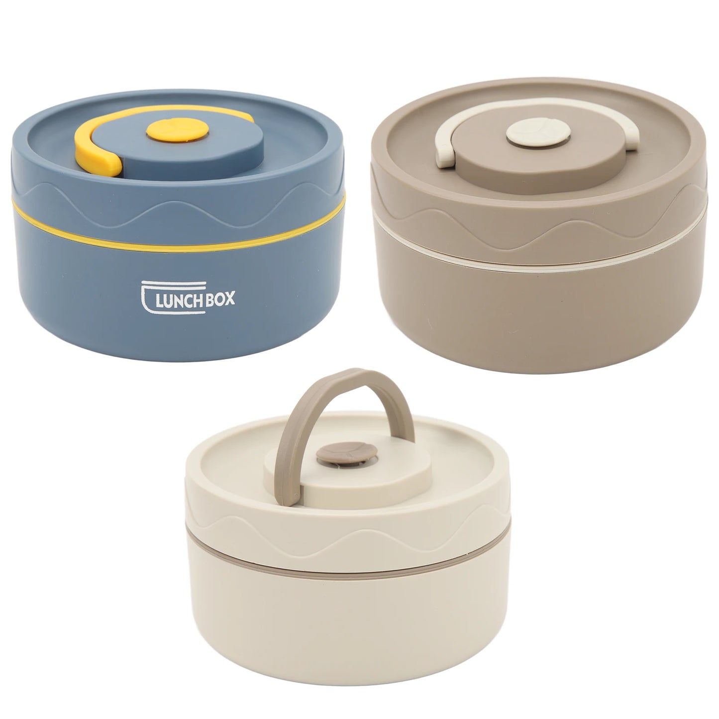 Olla de cocina térmica de aislamiento térmico de 440ml, recipiente térmico portátil de doble capa de acero inoxidable con forma redonda, 1 Uds.