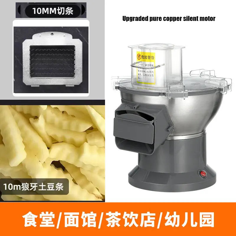 Electric potatoes French fries chips cutter Slicer carrot dicing machine shredding grater machine Ham Granulator food processor