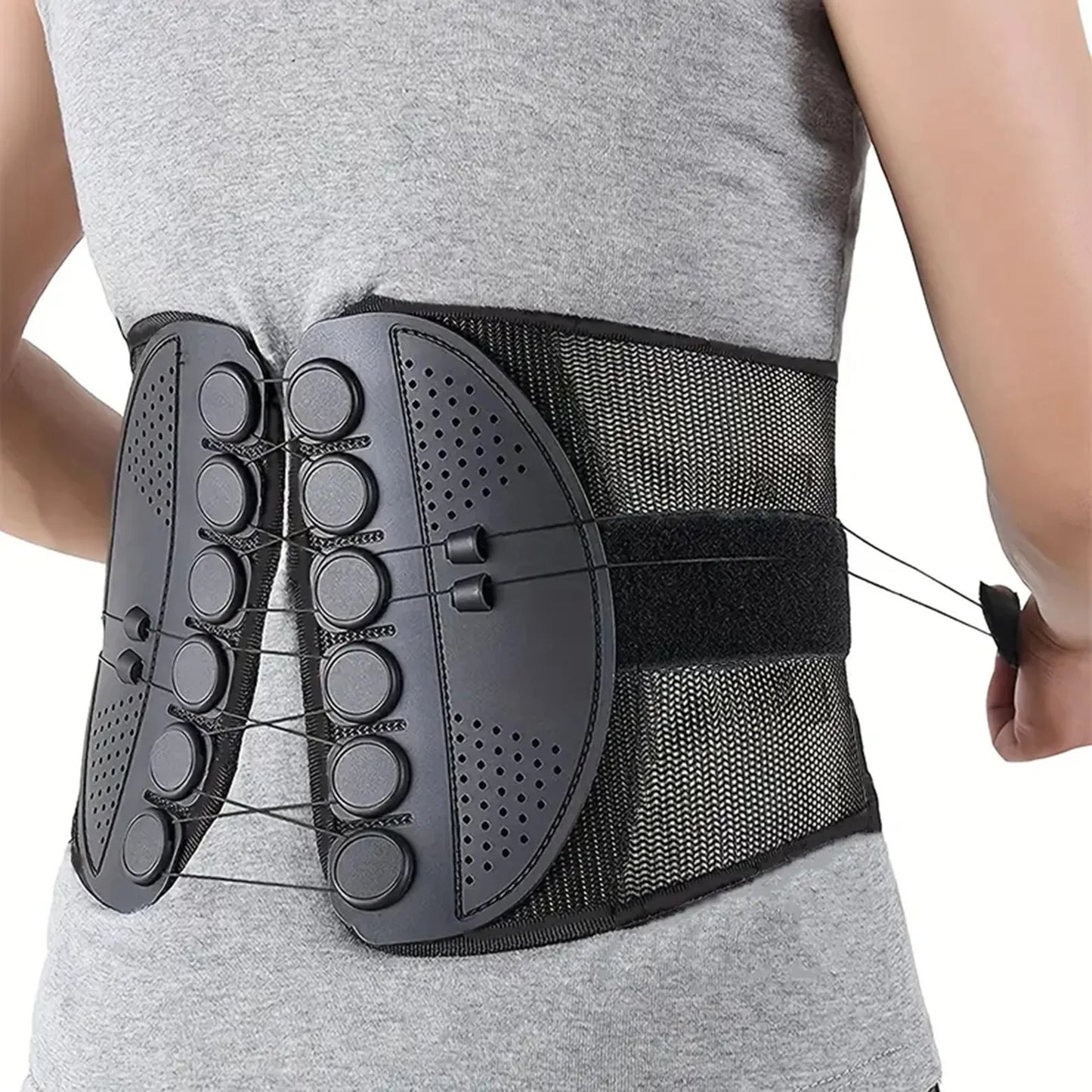Envoltura de soporte Lumbar Unisex, Protector de cintura transpirable para espalda, Corrector de postura, cintura cálida