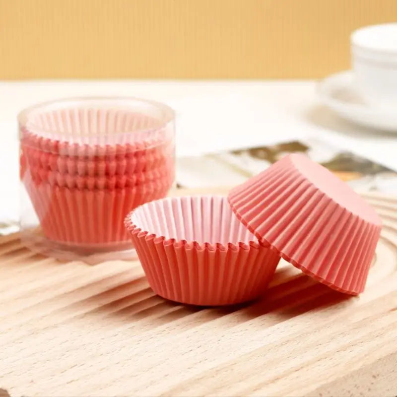 100 Uds. Tazas desechables para muffins, moldes para tarta de huevo, tazas para magdalenas resistentes al calor, revestimientos de papel grueso para magdalenas, moldes para tarta, herramientas para hornear