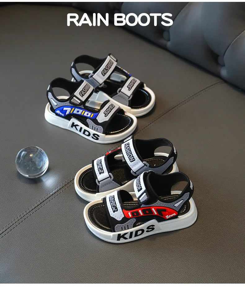 Sandalias deportivas transpirables, Sandalias de verano para niños, zapatos de playa informales, zapatos cómodos de suela blanda para niños, Sandalias antideslizantes de moda