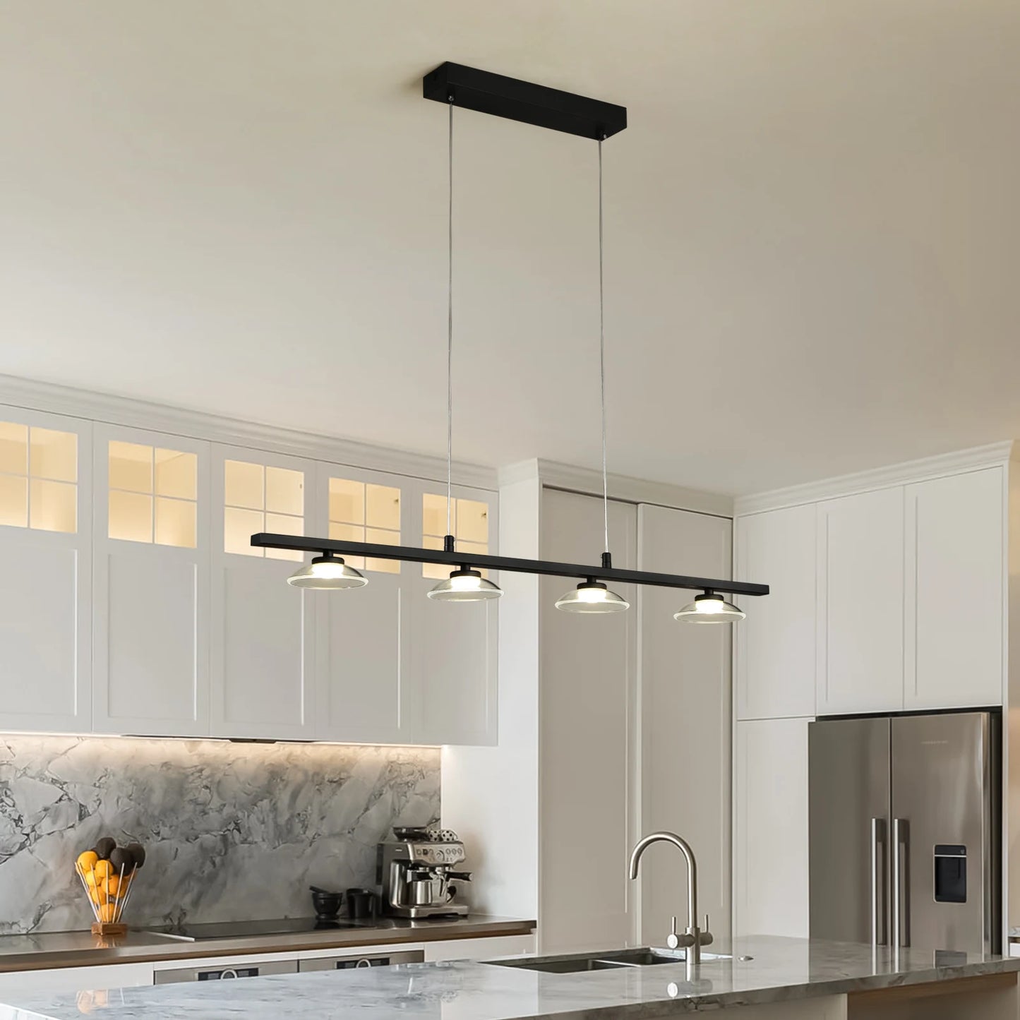 Iluminación Led moderna para sala de estar, candelabros de tira larga para mesa de comedor, iluminación de techo, sala de reuniones, lámparas de Bar y Café, lámpara interior