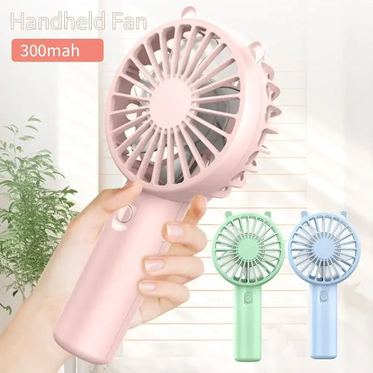 Tragbarer Handventilator, kleiner Kühlventilator, USB wiederaufladbar, leiser Wimpernkühler, Handventilator, USB wiederaufladbarer Mini-Schreibtischventilator