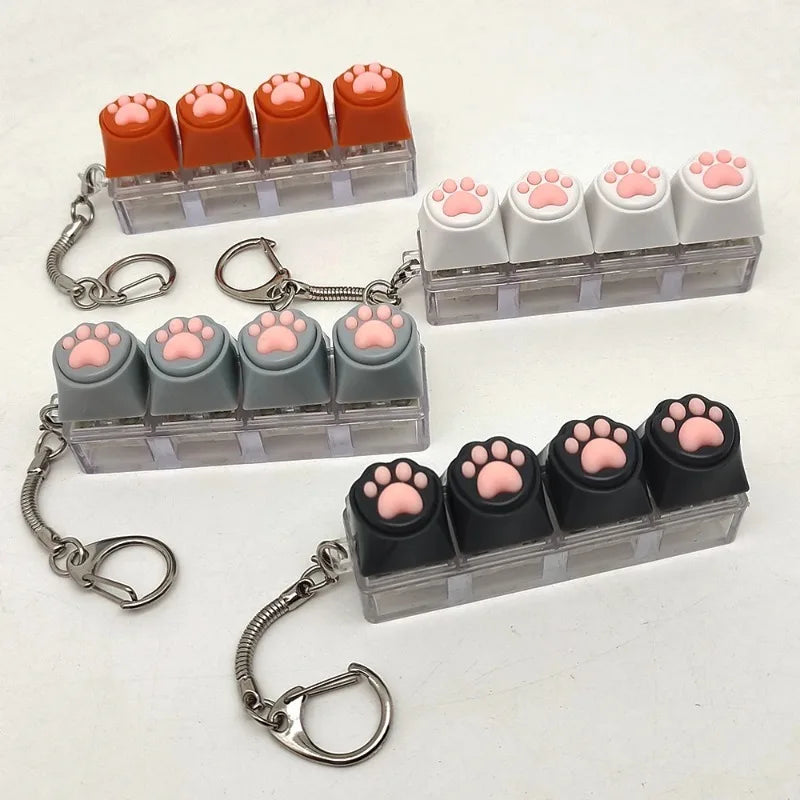 Llavero de silicona suave con forma de garras de gato, colgante para teléfono móvil, mochila, accesorios de escritorio, herramientas de descompresión.