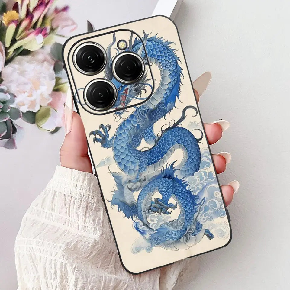 Para Tecno Spark 20c 20 Pro Plus Spark20 Pro Funda de teléfono Funda trasera de goma suave Mujer moda patrón de dibujos animados Funda de parachoques
