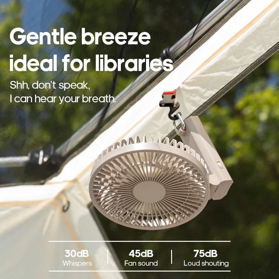 Nuevo Ventilador Portátil Plegable de Mano, Ventilador Recargable de Escritorio de 3600 mAh, 100 Velocidades, Ángulo de Viento Ajustable, para el Hogar, Viajes al Aire Libre