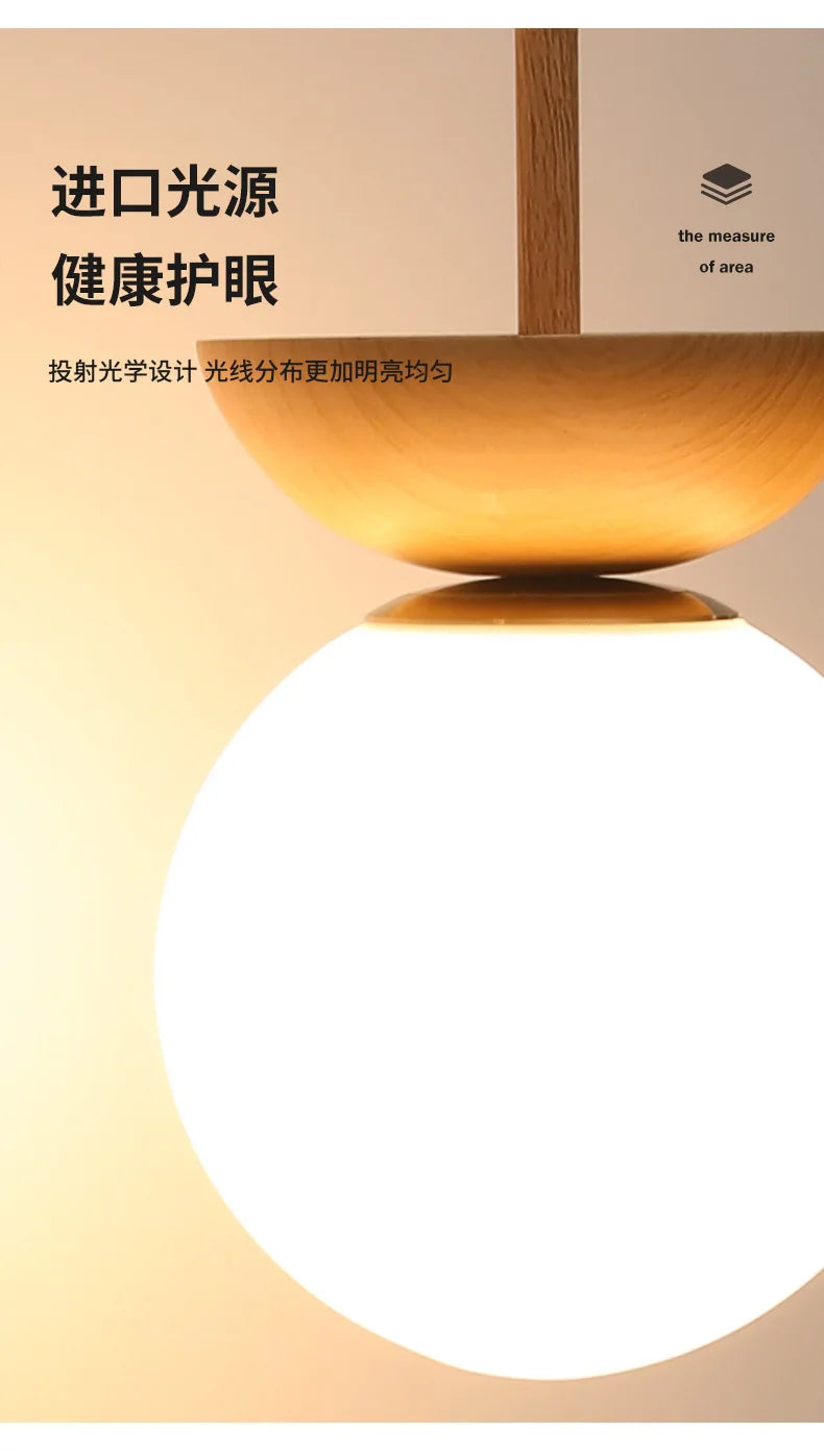 Lámparas para sala de estar, luz Led de techo para puerta de entrada japonesa, pasillo de aire, balcón nórdico, bola redonda
