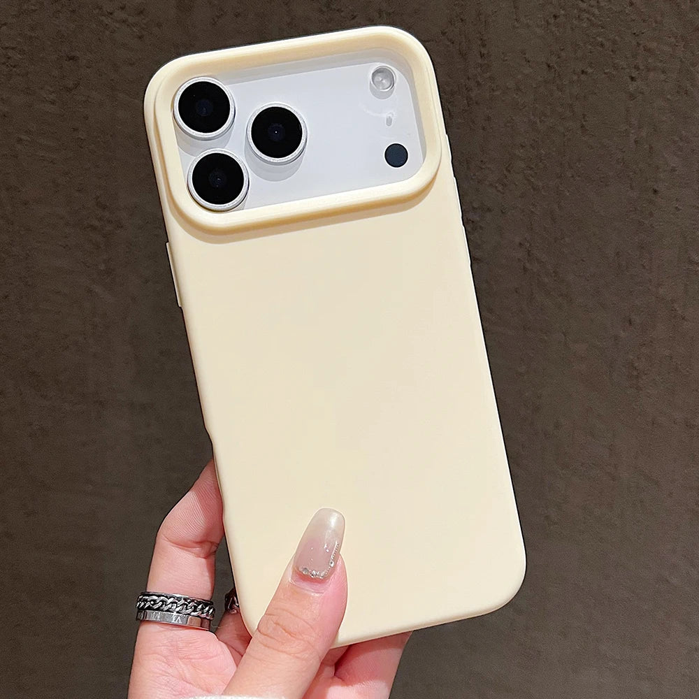 Funda protectora de silicona de Color caramelo para iPhone 17 Pro Max 17 Air 17 Pro, funda trasera de TPU suave mate a prueba de golpes