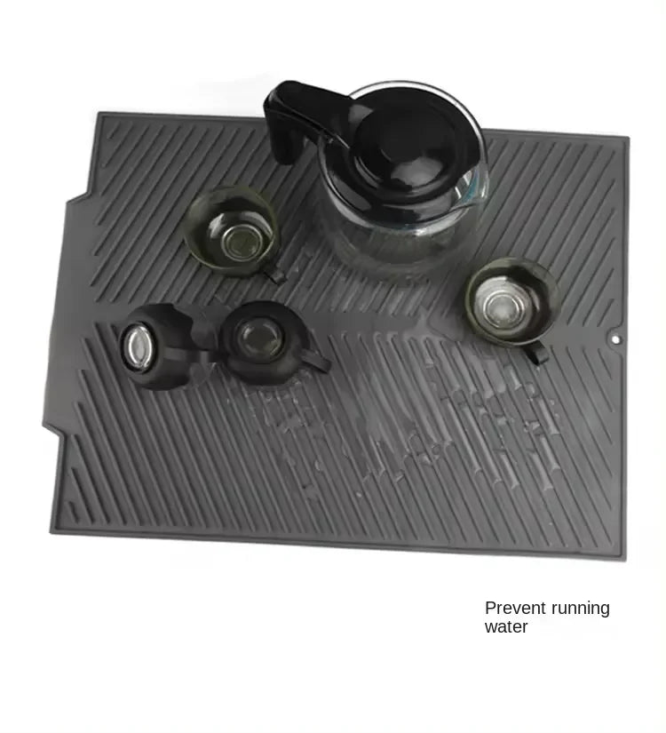 Almohadilla de drenaje de silicona para secado de ollas, tapete para escurrir platos para vajilla de cocina, esteras antideslizantes, posavasos antiescaldaduras, utensilios de cocina, 1 ud.