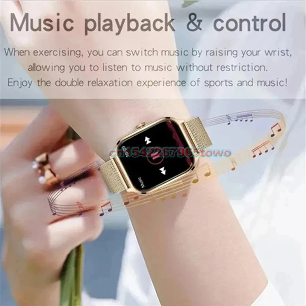 Reloj inteligente para Android IOS, pantalla HD de 1,83 pulgadas, Bluetooth, llamada, mensaje, alerta, música, modo deportivo, reloj inteligente para hombres y mujeres, regalo