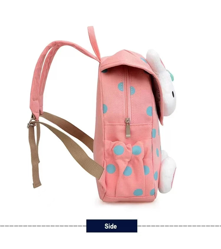 Mochila multicolor estilo conejo para niños, bolso escolar para niños, Mochila de Pascua a la moda para niñas y guardería