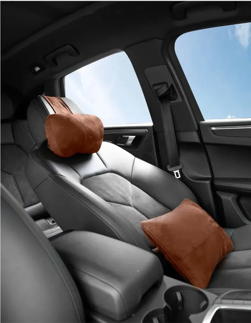 1/2 Uds reposacabezas de coche soporte para el cuello asiento/Clase de diseño Maybach suave Universal ajustable almohada de coche cojín de descanso para el cuello de alta calidad