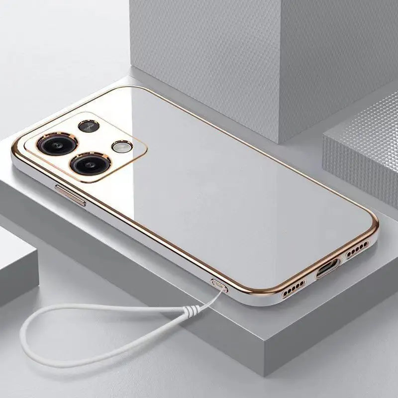 Funda de teléfono galvanizada de lujo a prueba de golpes para XiaoMi Redmi Note 12 13 Pro Plus 4G Note 14 Pro + 5G, funda trasera de silicona chapada