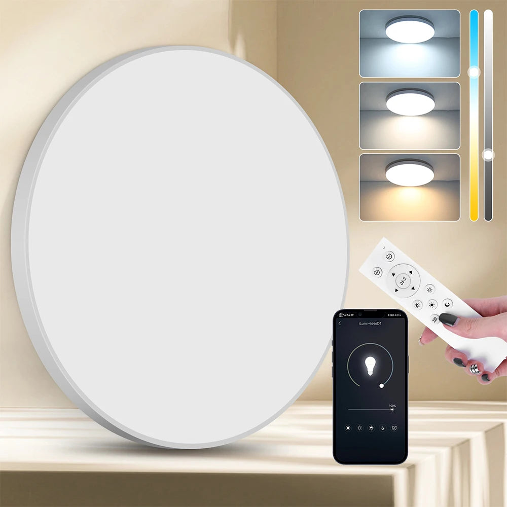 Lámpara de techo con control remoto, lámpara led para dormitorio, lámparas de techo grandes, luces Led con control remoto, luces led regulables