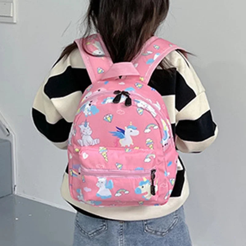 Mochila Infantil con Diseño de Dinosaurio y Unicornio, Linda Mochila Escolar para Niños y Niñas, Impermeable, para Jardín de Infancia