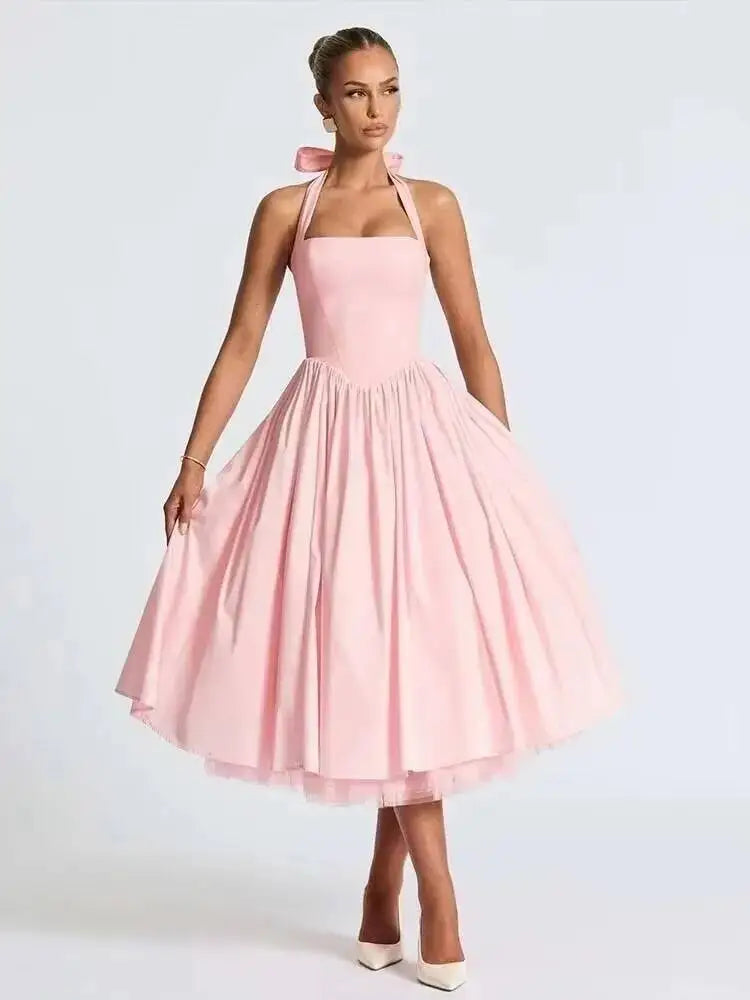 Townlike cintura envolvente A-line vestido de baile vestido de mujer Halter Mini 2025 Primavera Verano vestido club nocturno Sexy vestidos de fiesta