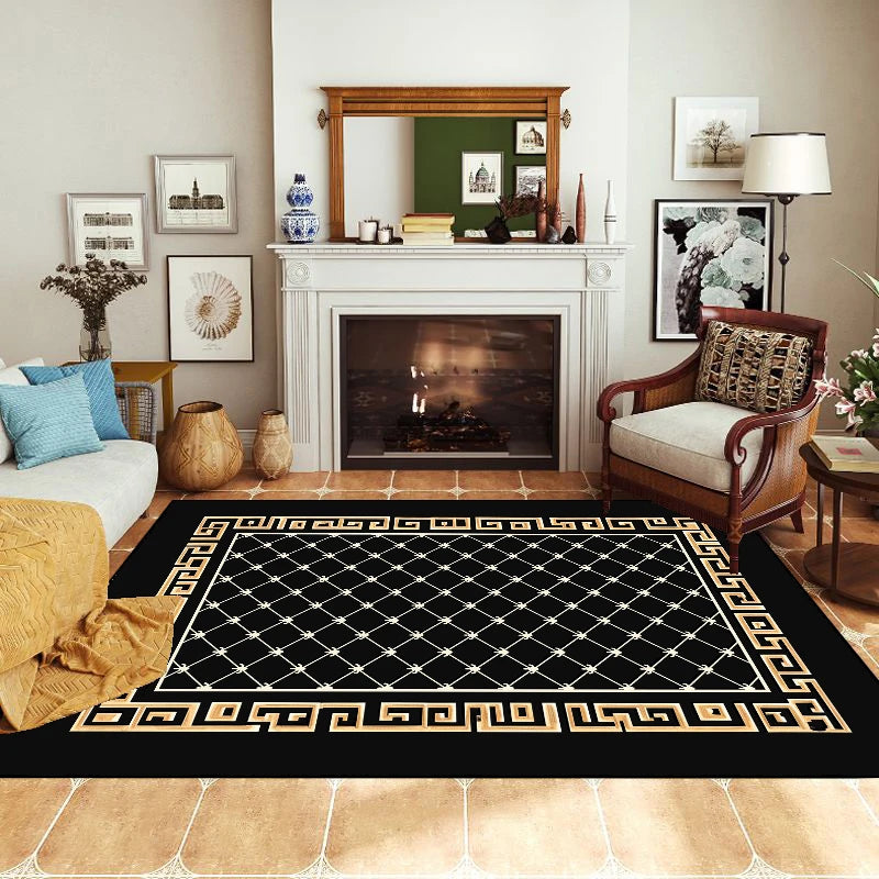Alfombra moderna y sencilla para el hogar, alfombra para dormitorio, sala de estar, decoración grande para dormitorio, mesas de centro para el hogar, alfombra lavable