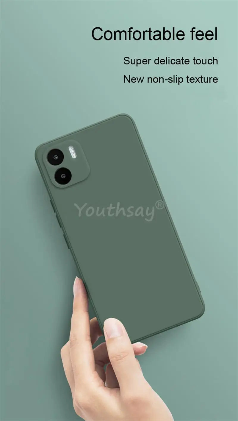 Funda para Redmi A1, Carcasa para Xiaomi Redmi A2 A1, Funda Protectora Original de Silicona Líquida Suave TPU para Teléfono Redmi A1