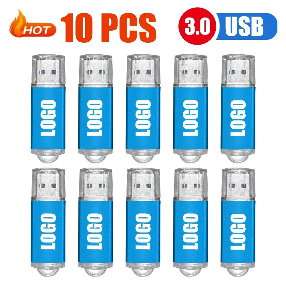10/20/50 unids/lote unidad Flash USB 3,0 nueva unidad de bolígrafo giratoria 8GB16GB32GB64GB logotipo personalizado gratis memoria Stick regalo de negocios creativo