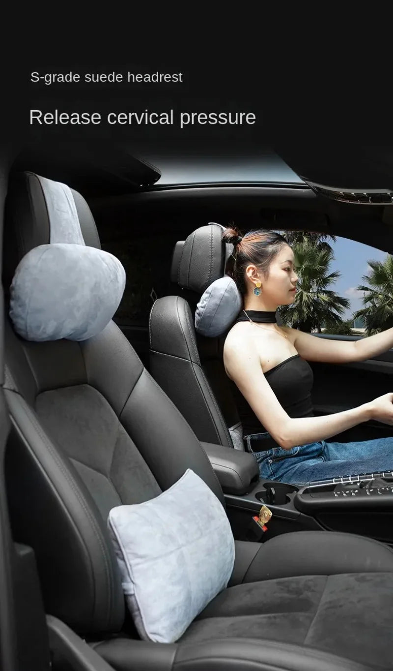 1/2 Uds reposacabezas de coche soporte para el cuello asiento/Clase de diseño Maybach suave Universal ajustable almohada de coche cojín de descanso para el cuello de alta calidad