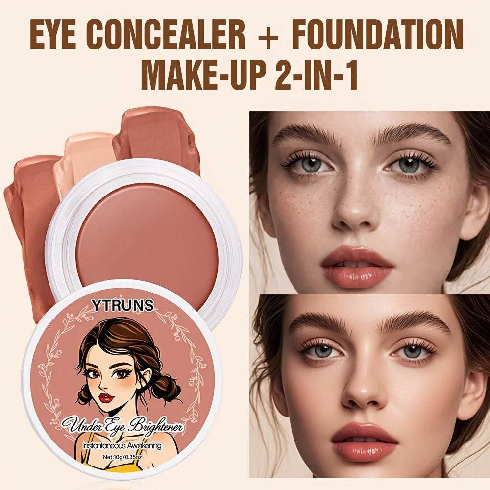 Crema Correctora para Ojos, Maquillaje Ligero de Textura Suave, Corrector de Ojos con Acabado de Tono Natural, 3 Tonos