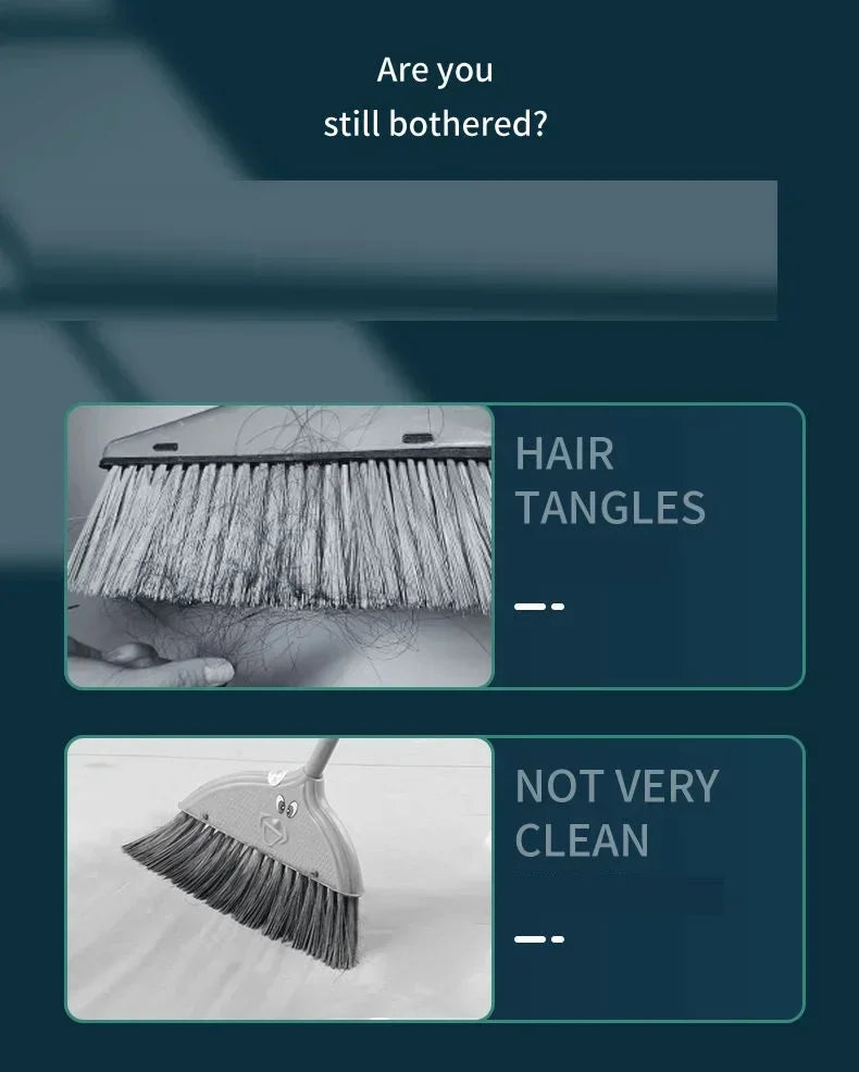 Juego de escoba mágica y recogedor de plástico, herramientas de limpieza, limpiaparabrisas para suelos, accesorios para el hogar, cepillo para polvo de barrido multifunción
