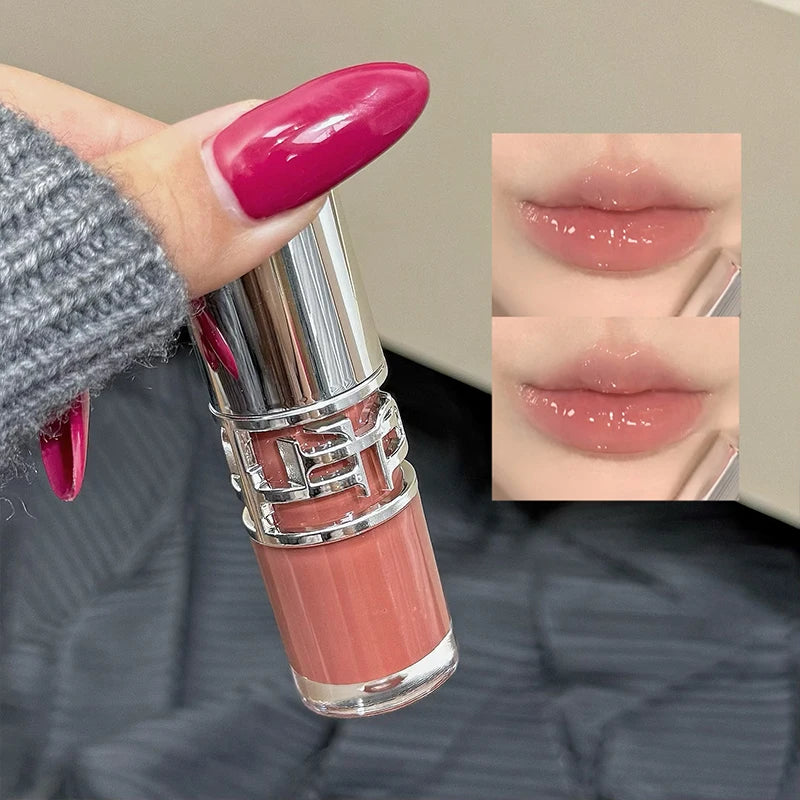 Brillo Labial Efecto Espejo, Resistente al Agua y de Larga Duración, No se Pega a la Taza, Textura Sedosa, Efecto de Maquillaje Natural