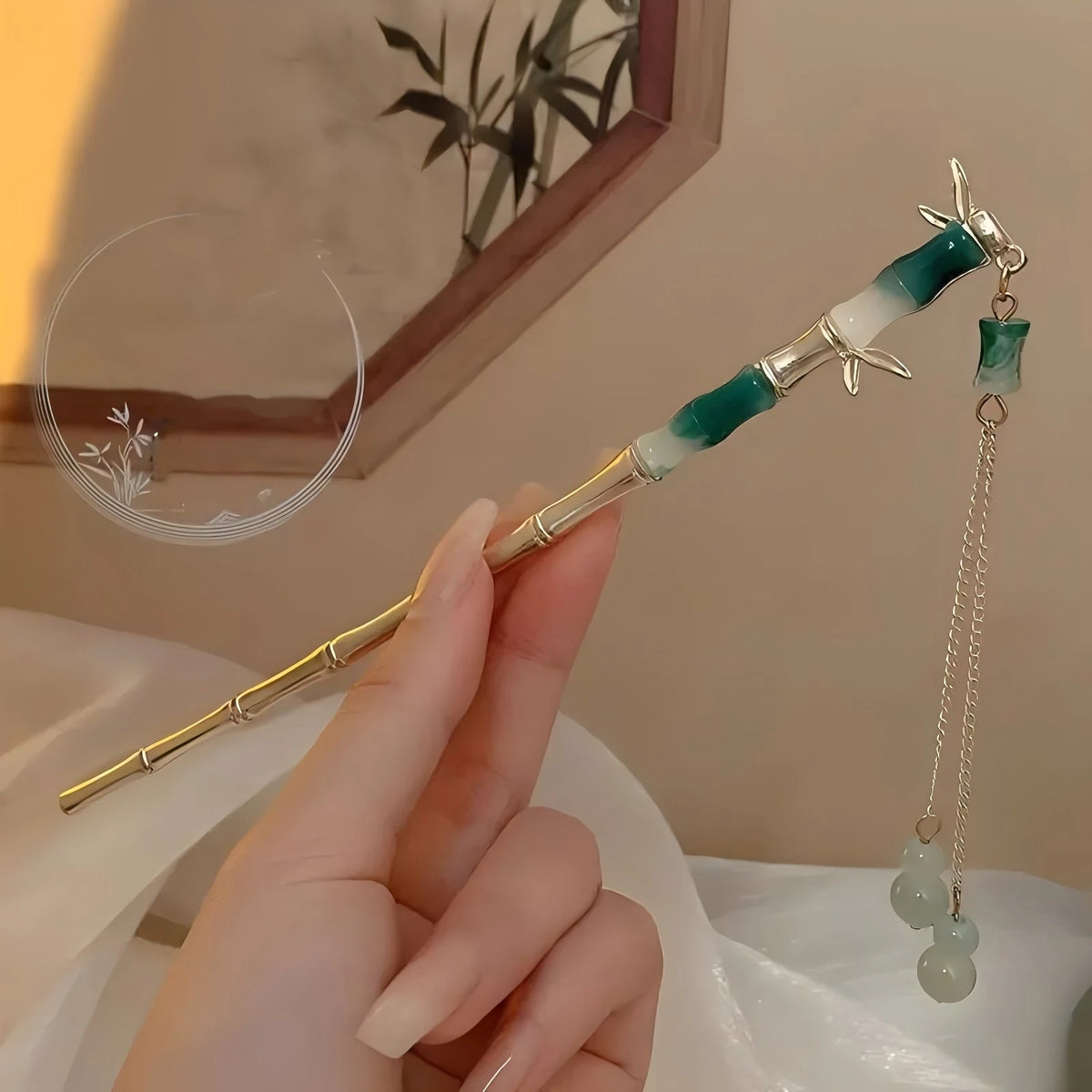 1/6 Uds. Palo para el pelo con borlas de estilo chino elegante, accesorio de peinado con diseño Floral tradicional, joyería para mujer, horquilla para el pelo