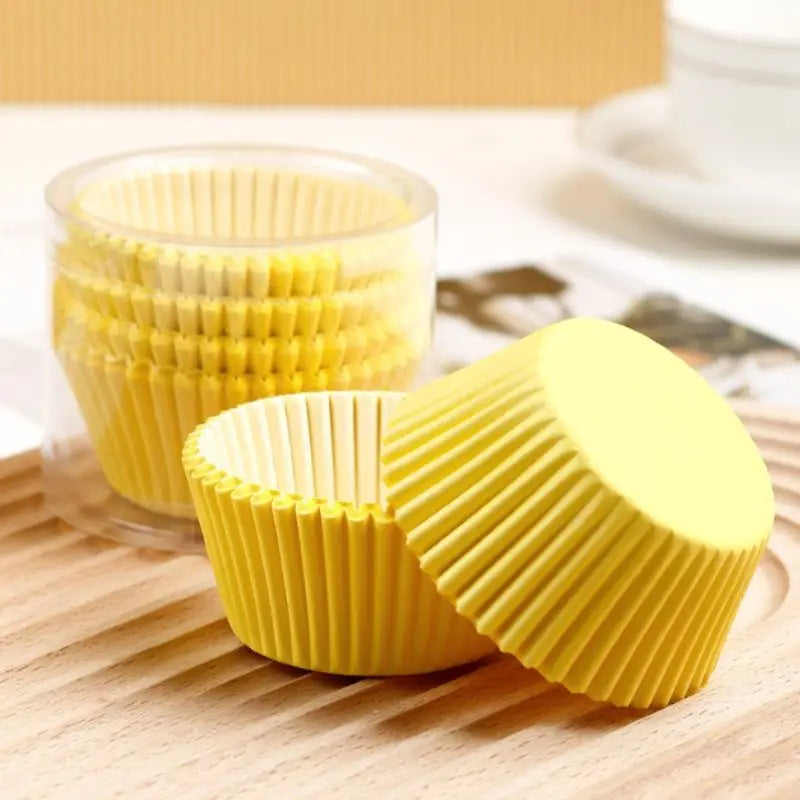 100 Uds. Tazas desechables para muffins, moldes para tarta de huevo, tazas para magdalenas resistentes al calor, revestimientos de papel grueso para magdalenas, moldes para tarta, herramientas para hornear