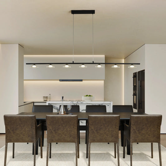 Iluminación Led moderna para sala de estar, candelabros de tira larga para mesa de comedor, iluminación de techo, sala de reuniones, lámparas de Bar y Café, lámpara interior