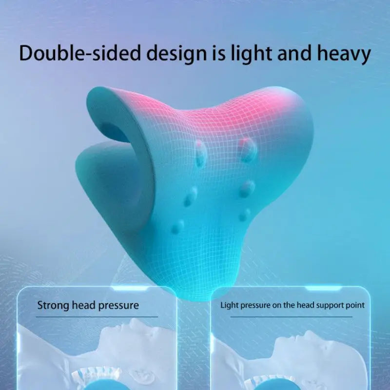 Camilla relajante para cuello y hombros, dispositivo de tracción quiropráctica Cervical, almohada de masaje para aliviar el dolor, alineación de la columna Cervical