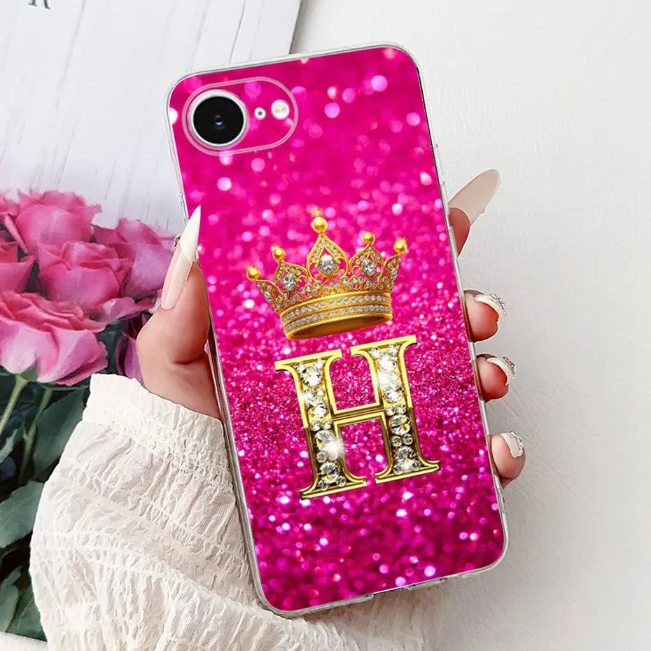 Funda de teléfono con letras a la moda para iPhone 16e SE (2025), funda trasera de silicona suave TPU para iPhone SE 2025, fundas para iPhone16e, parachoques