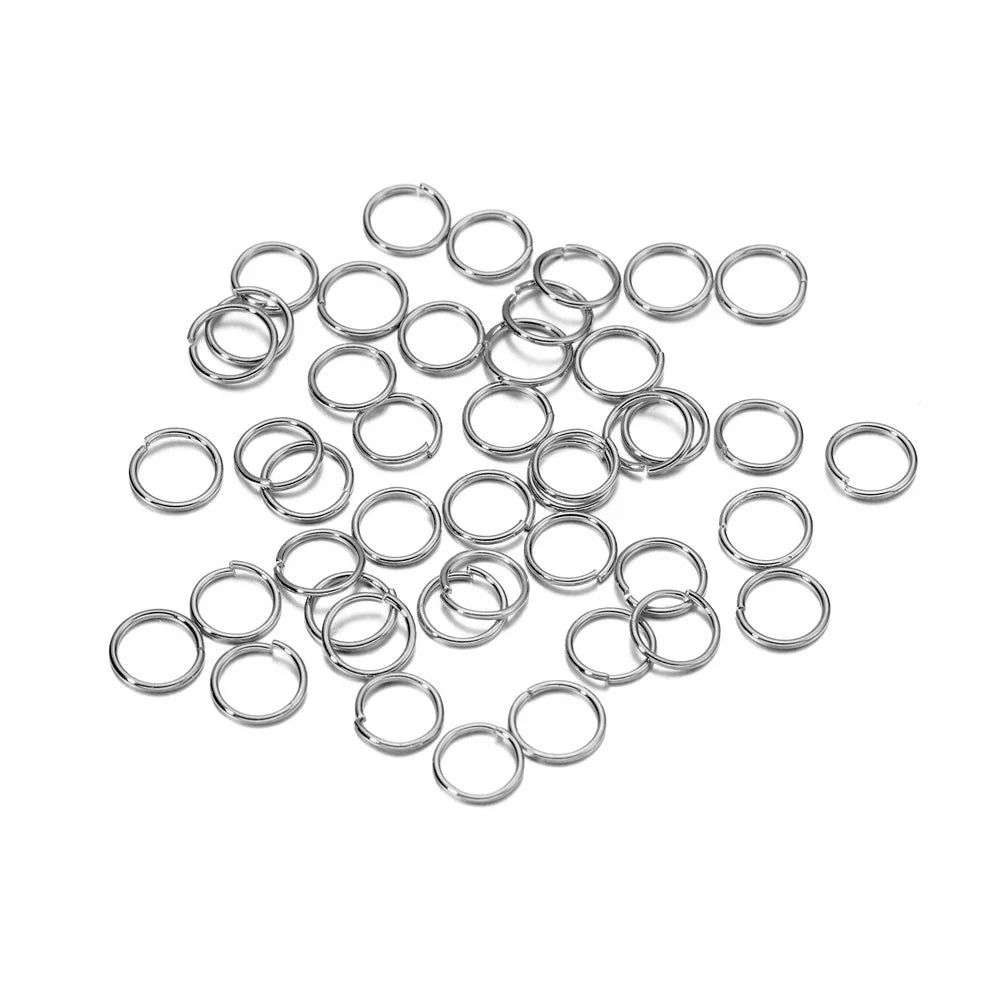 50-200 unids/lote 3-20mm anillos de salto conectores de anillos divididos para joyería Diy encontrar accesorios suministros al por mayor
