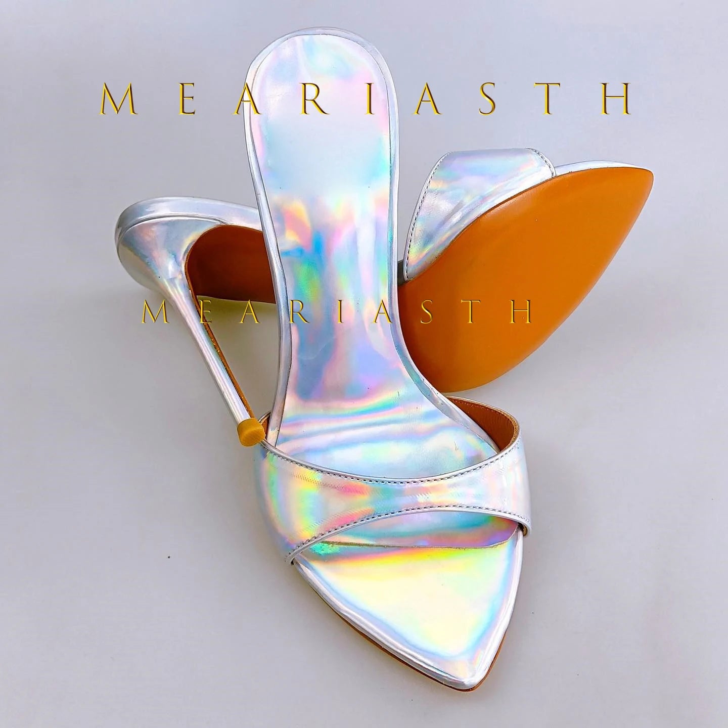 2025 Peep Toe Sexy verano mujer mulas bombas sandalias elegante súper fino tacones altos mula Oficina señora zapatos de fiesta zapatillas sandalias