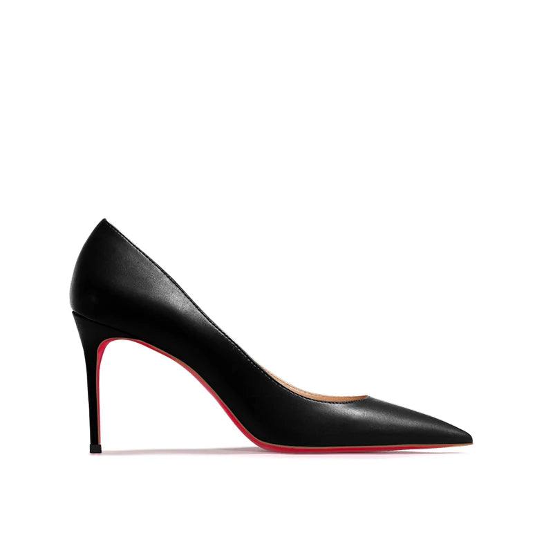 Nuevos Zapatos de Tacón Alto Puntiagudos de Boca Poco Profunda con Tacones Finos, Zapatos Individuales Blancos Mate de Moda para el Trabajo, Suela Blanda, Talla Única