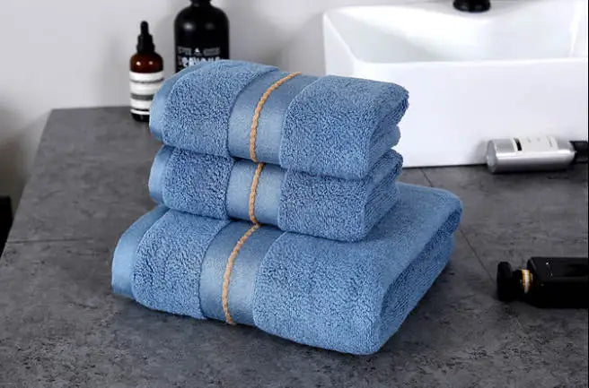 Toalla de algodón puro, toallas absorbentes para adultos, Color sólido, toalla de ducha de mano suave y absorbente para la cara, 34x74cm