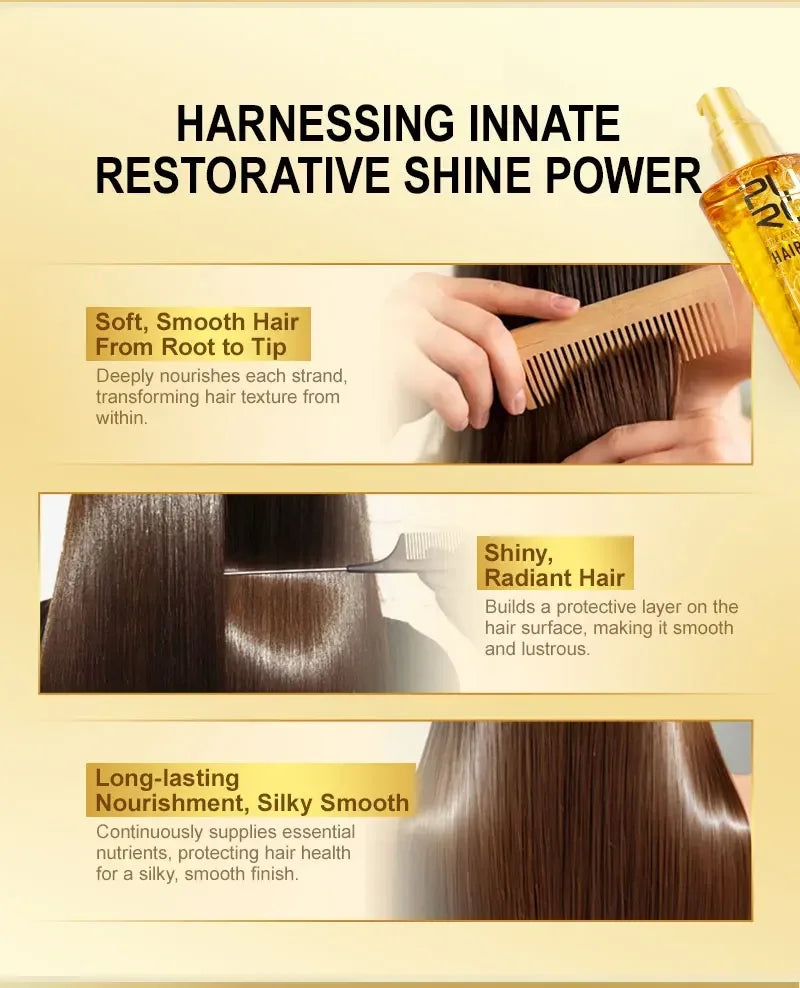 Aceite de argán marroquí, aceite nutritivo para el cabello, suero suavizante para el cabello suave, reparación de Frizz dañado, tratamiento para el cabello seco, cuidado del cabello